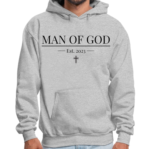 Mens Graphic Hoodie Say it Soul - Man of God Illustration - Black
