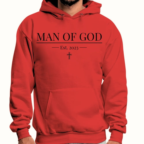 Mens Graphic Hoodie Say it Soul - Man of God Illustration - Black