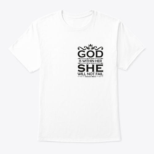 God Is Within Her She Will Not Fail-Christian Cross With Bible Verse,