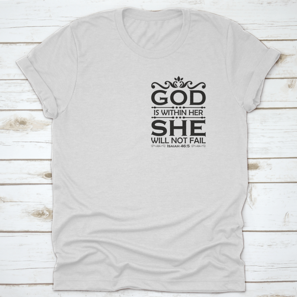 God Is Within Her She Will Not Fail-Christian Cross With Bible Verse,