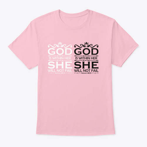 God Is Within Her She Will Not Fail-Christian Cross With Bible Verse,