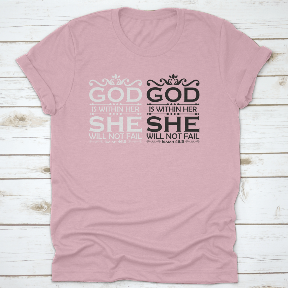 God Is Within Her She Will Not Fail-Christian Cross With Bible Verse,