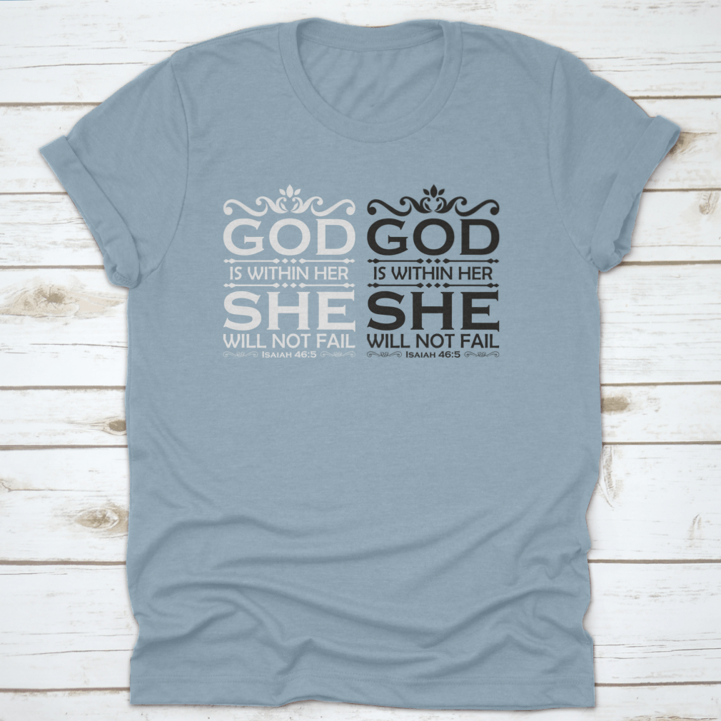 God Is Within Her She Will Not Fail-Christian Cross With Bible Verse,