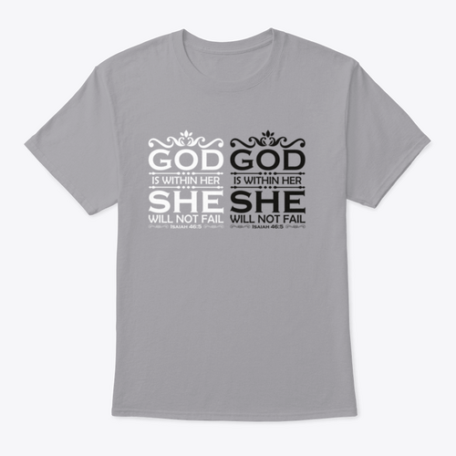 God Is Within Her She Will Not Fail-Christian Cross With Bible Verse,
