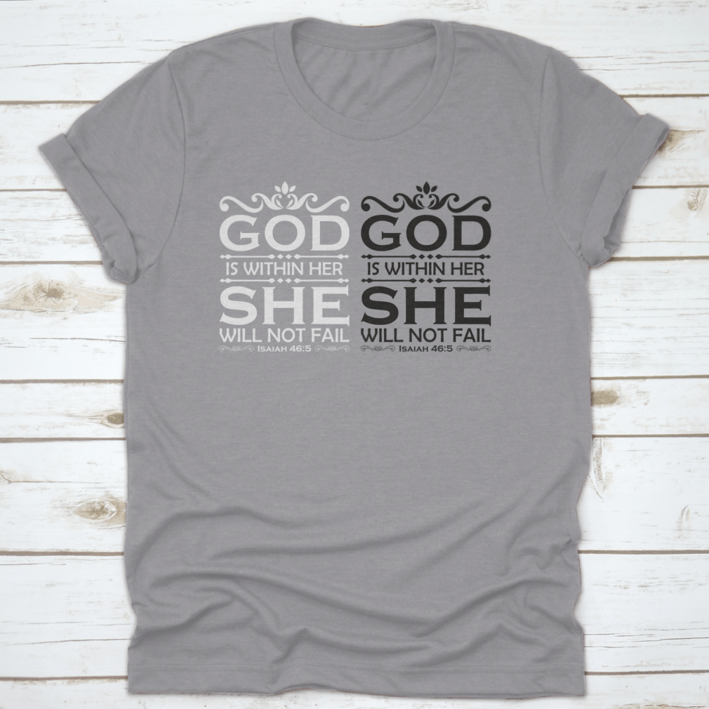 God Is Within Her She Will Not Fail-Christian Cross With Bible Verse,