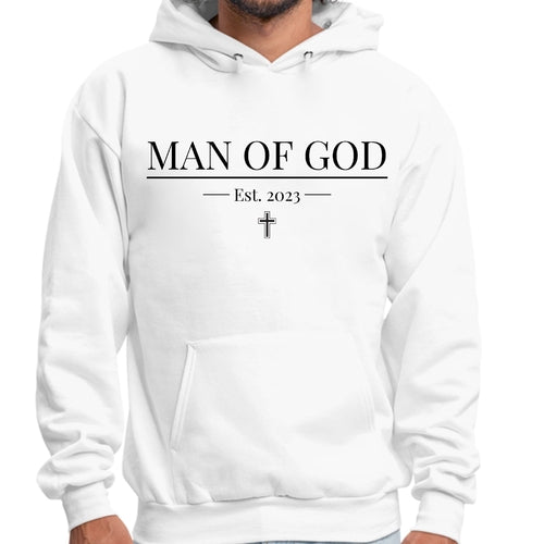 Mens Graphic Hoodie Say it Soul - Man of God Illustration - Black